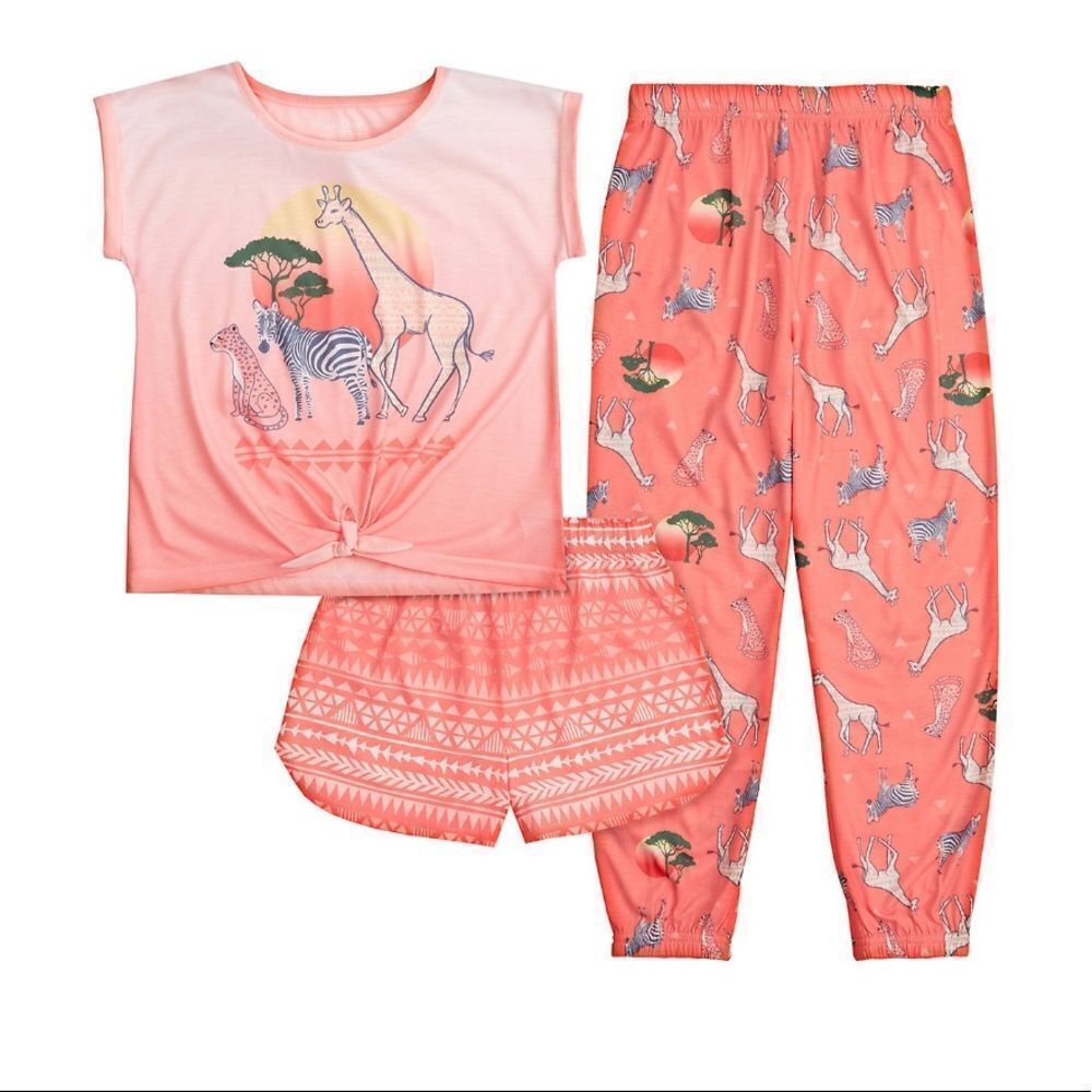 Cuddl Duds Size 6/6X Top, Shorts & Pants Pajama Set - Picture 2 of 6